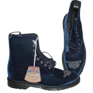 Dr Martens Limited Edition Pauline Blue Velvet Boots